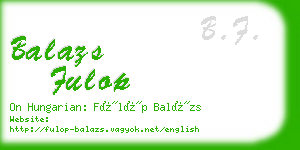 balazs fulop business card